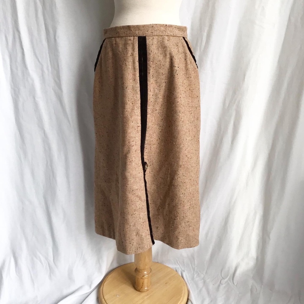 Vintage perruzza wool speckled skirt size S